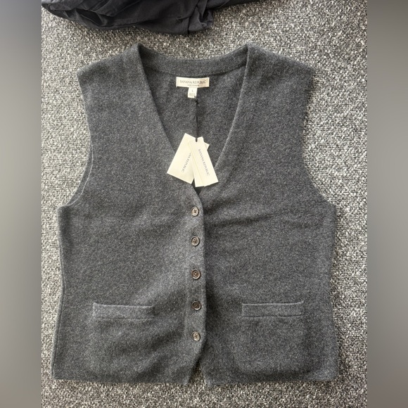 Banana Republic Tops - Banana Republic Charcoal Buttoned Vest